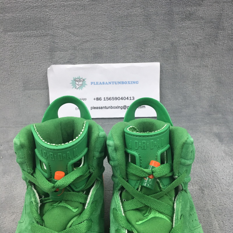 Authentic Air Jordan 6 GreenTeam Orange